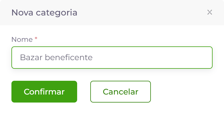 Nova categoria.
